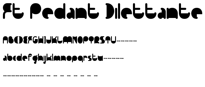 FT Pedant Dilettante  demo font